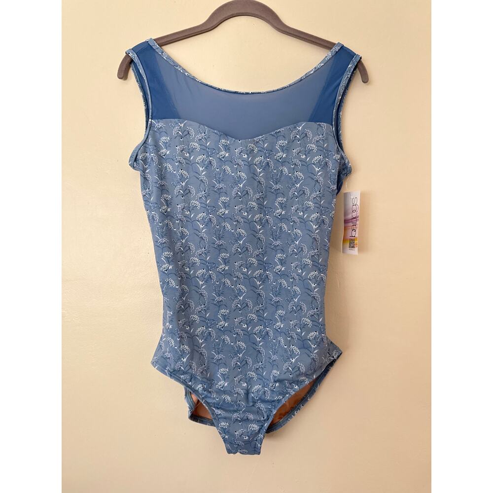 NWT BalTogs Lily of the Valley Sweetheart Tank Leotard L